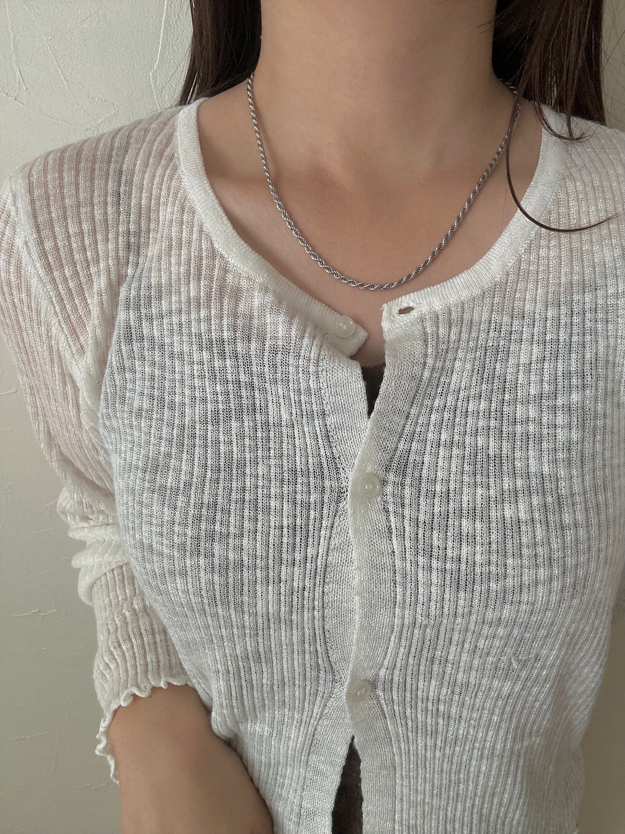 SS マグネットロープチェーンネックレス