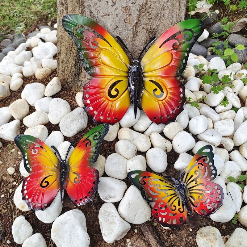 蝶 チョウ ちょうちょ 飾り 5個セット DIY おしゃれ 屋外 庭 芝生