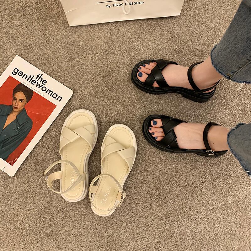 サンダルサマーバッククロスカジュアル 靴 シューズ 夏物 ビーチ 部族の婦人靴92683125524