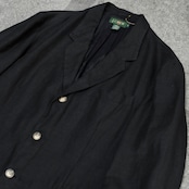 90's J.crew black linen tailored jacket