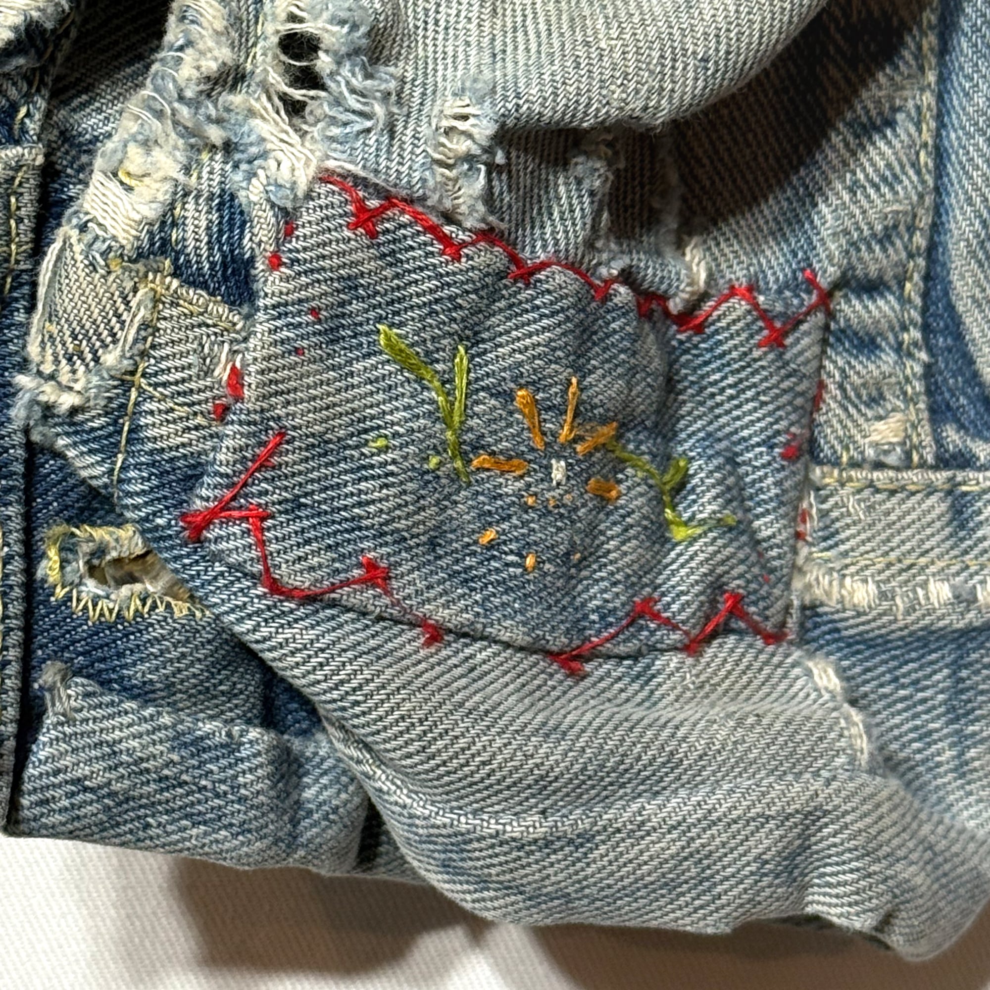 1970's USA製 Lee リー ハンドステッチ 刺繍 101J デニムジャケット