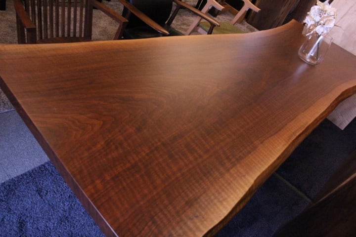 ウォールナット_2400×900-700-950×48_柏店_テーブル天板/一枚板 18548