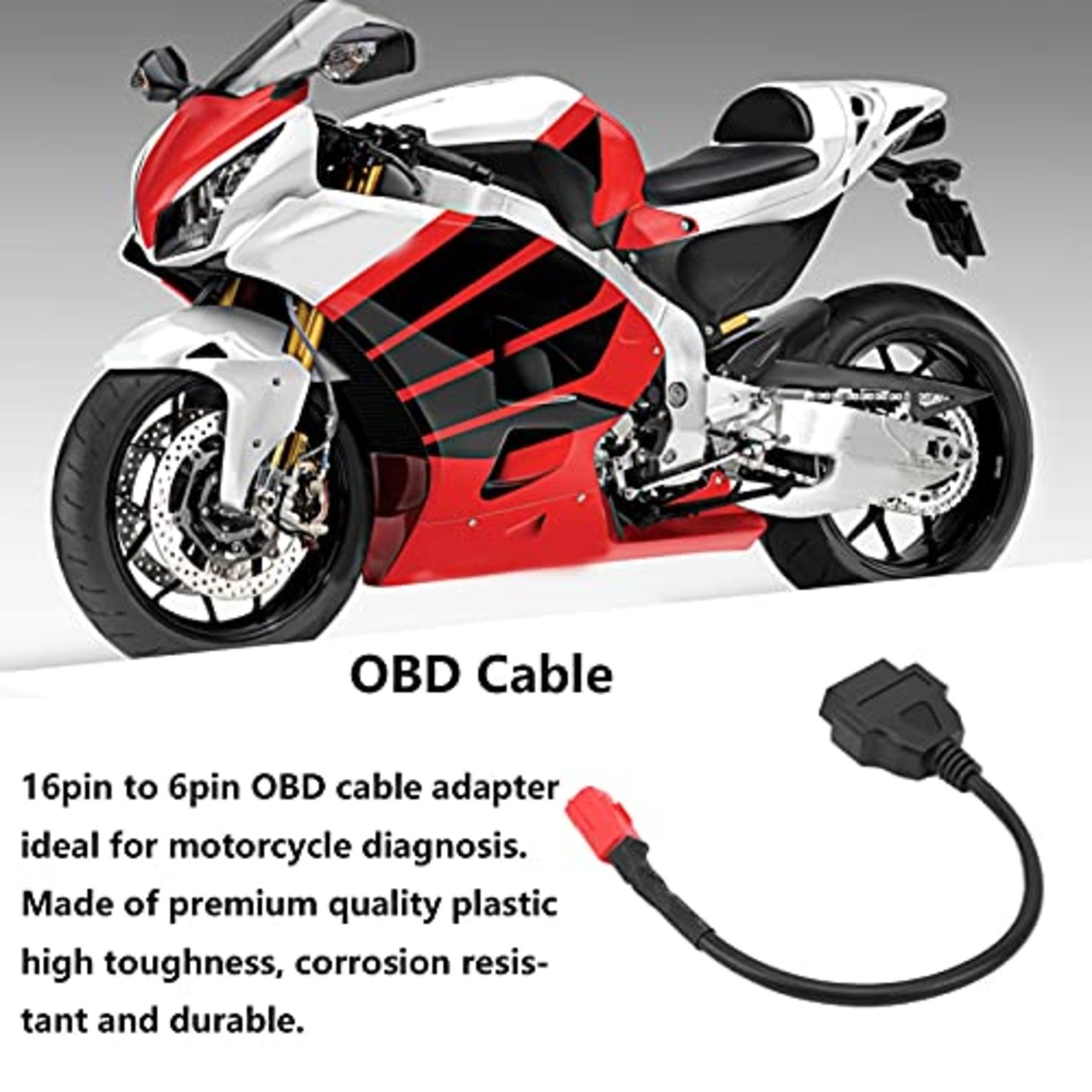 Yctze OBDケーブル 16Pinから6Pin診断スキャナーアダプター for バイク用診断ツール OBD診断アダプター モーターサイクル用診断コネクタ