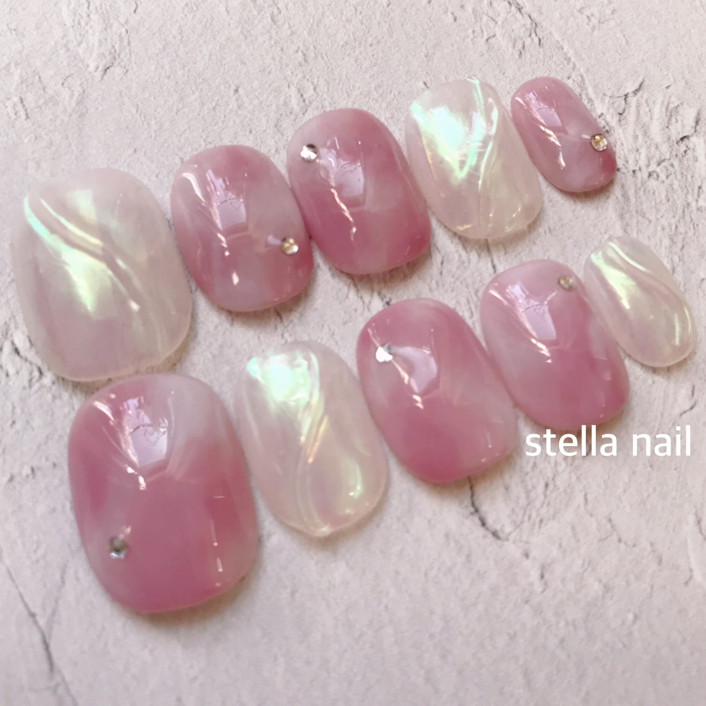 ネイルチップ 春ネイル ショートネイル ニュアンスネイル ちび爪 卒園式 卒園式 コサージュ ブライダルネイル ブライダル ネイルチップ Stella Nail