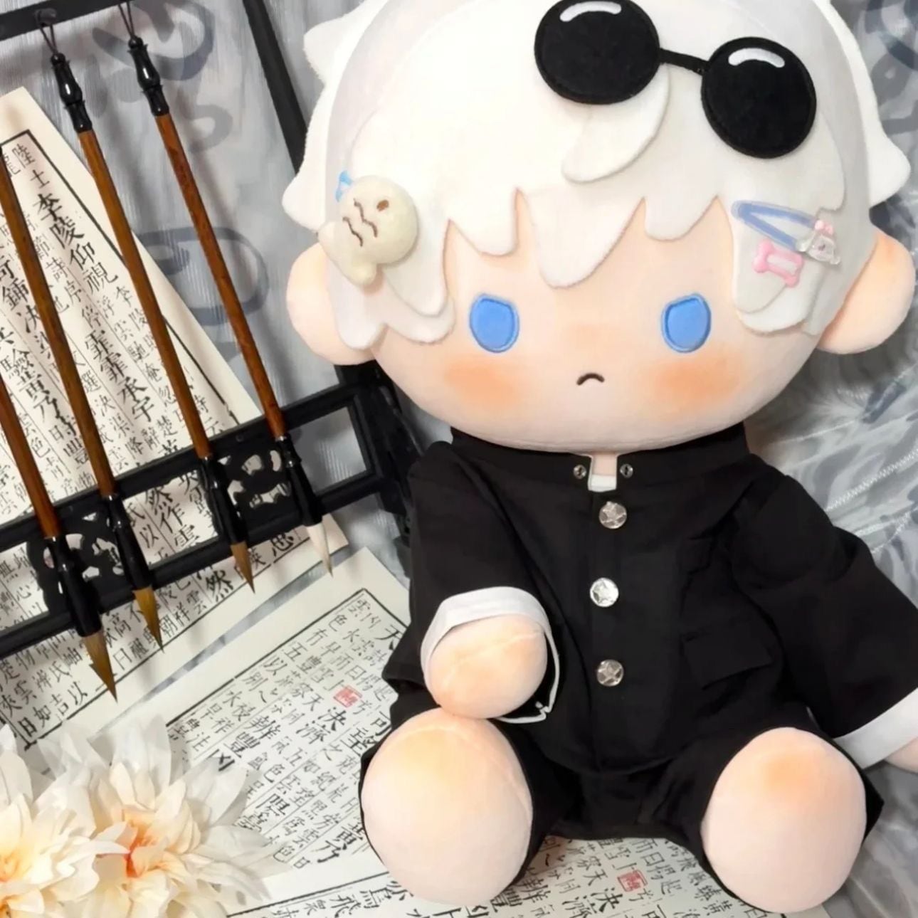 40cmぬいぐるみ用 学院風 制服 トップス+パンツ 着せ替え 2点セット