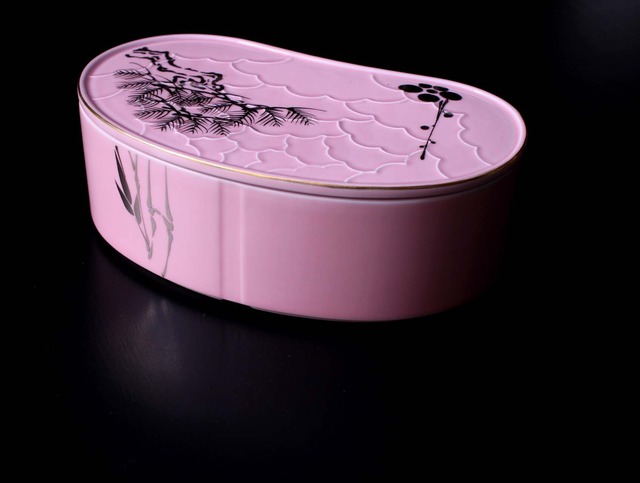 ＊mayuhako＊　ピンク釉　P松竹梅　渕G