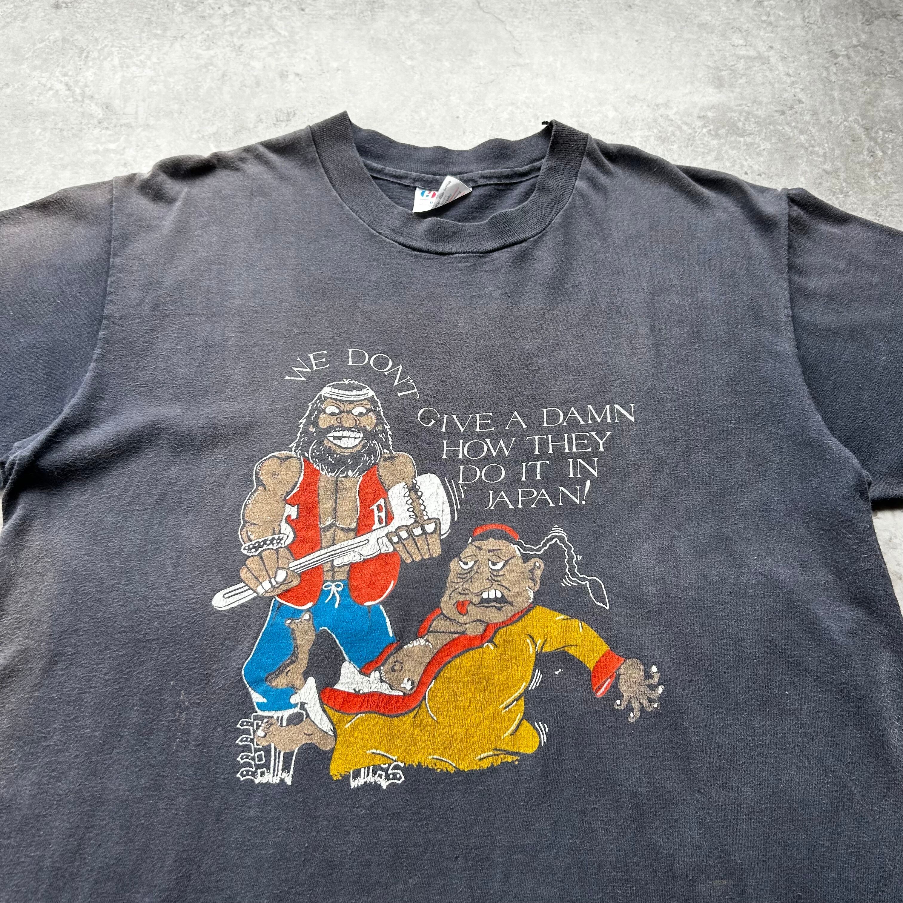 80s Hanes ハーレーダビッドソン tシャツ USA製 ブラック L 反日