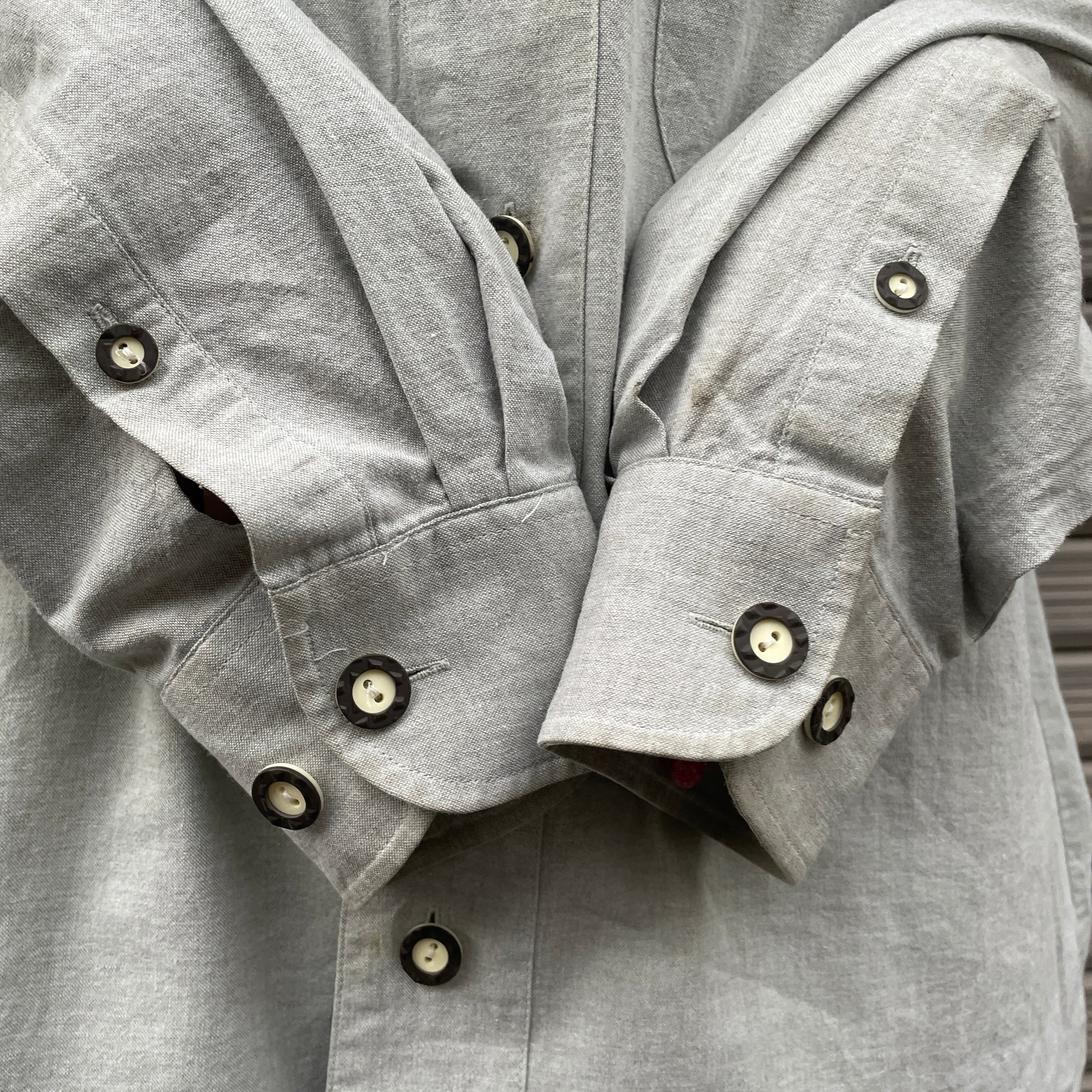 Jean Chatel 刺繍デザイン 長袖 チロリアンシャツ メンズXL ユーロ