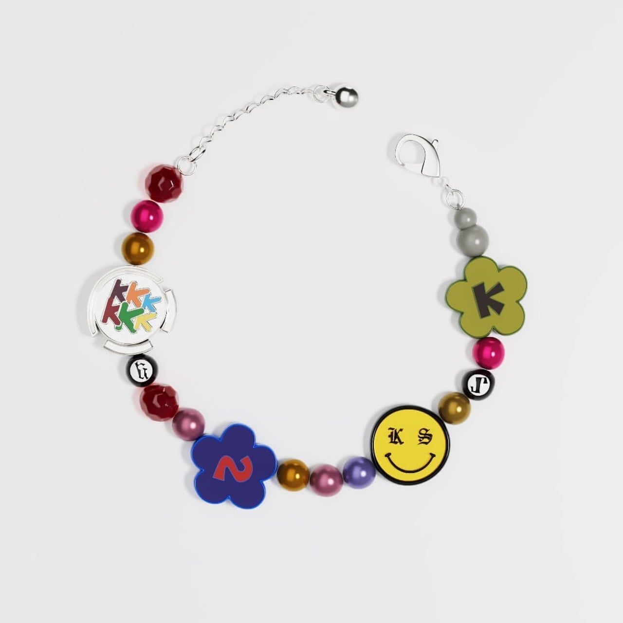 【SRD】SALUTE × KKKKKK SMILEY FLOWER BRACELET (SAD REBORN DOLLS/サルーテ/ネックレス/アクセサリー/上海/中国/韓国/ストリート/ブランド)