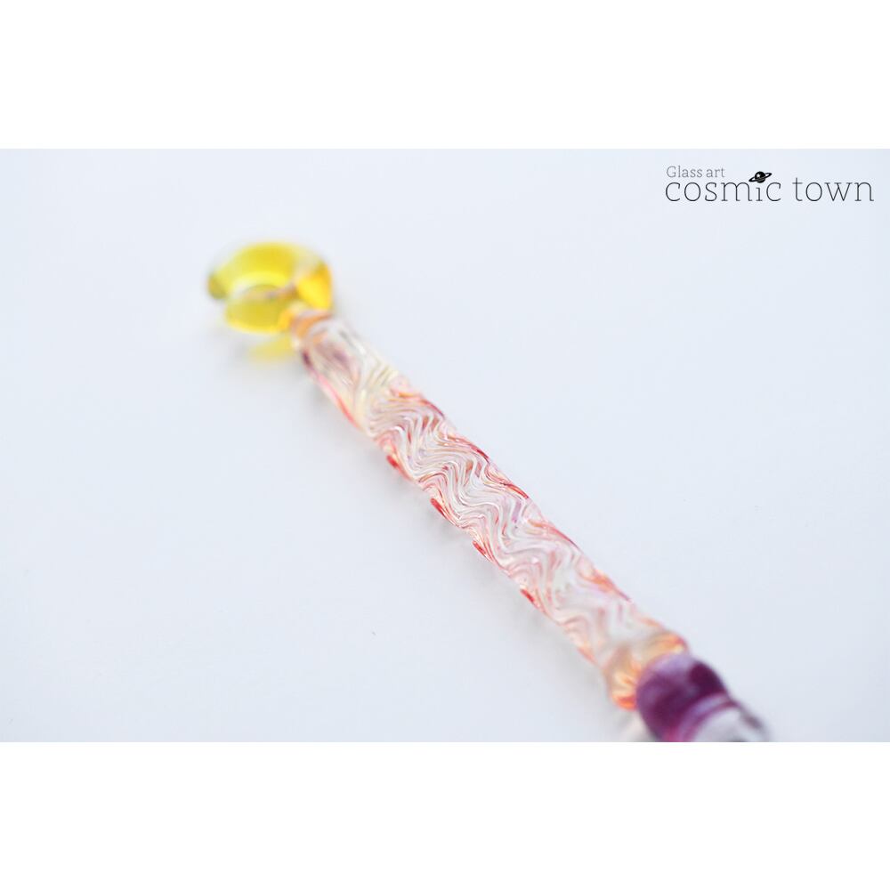 月のガラスペン / ボロシリケイト【オパール入り】【cosmic town