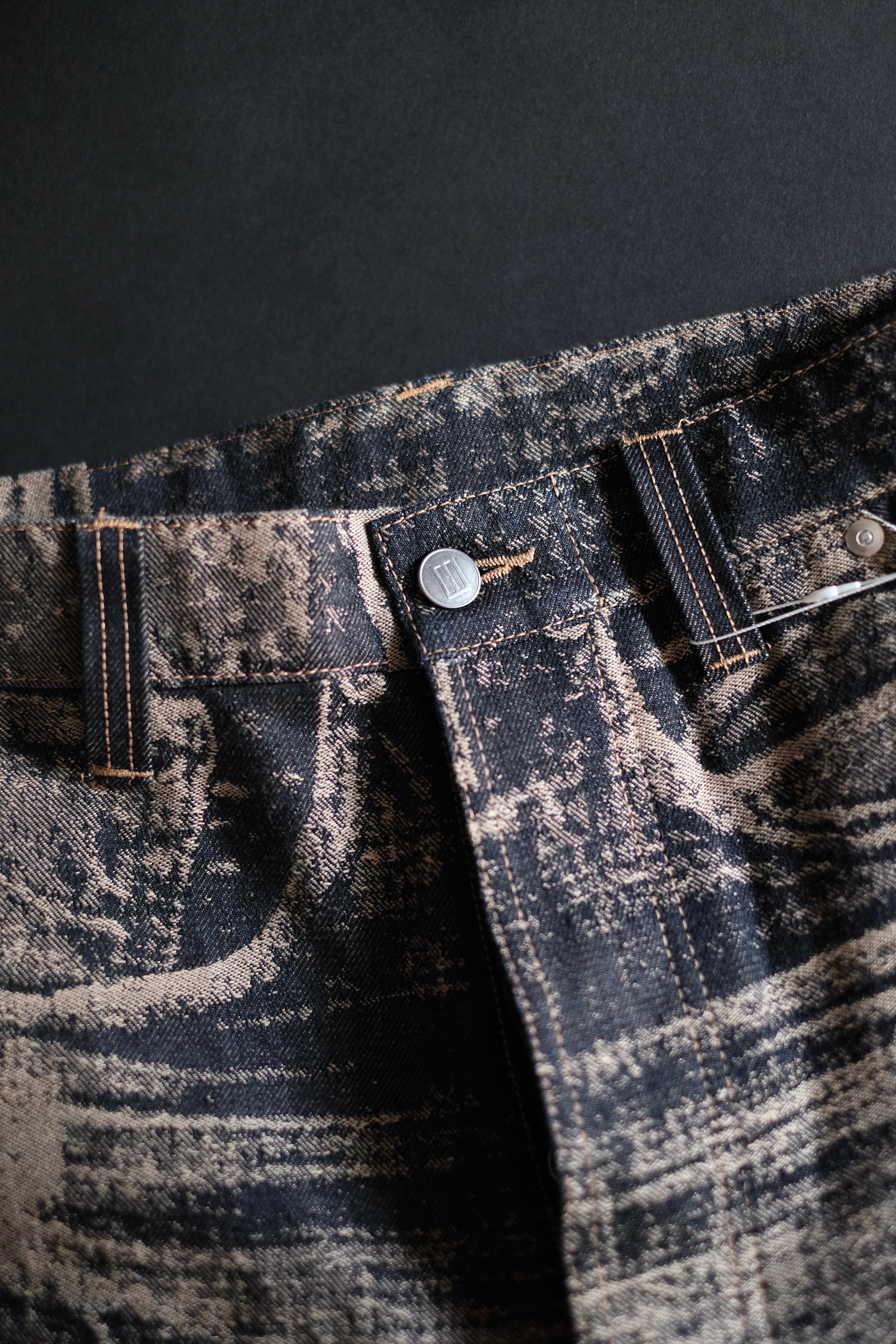 DAISUKE TANABE / x-ray jacuard denim trouser | LIVING
