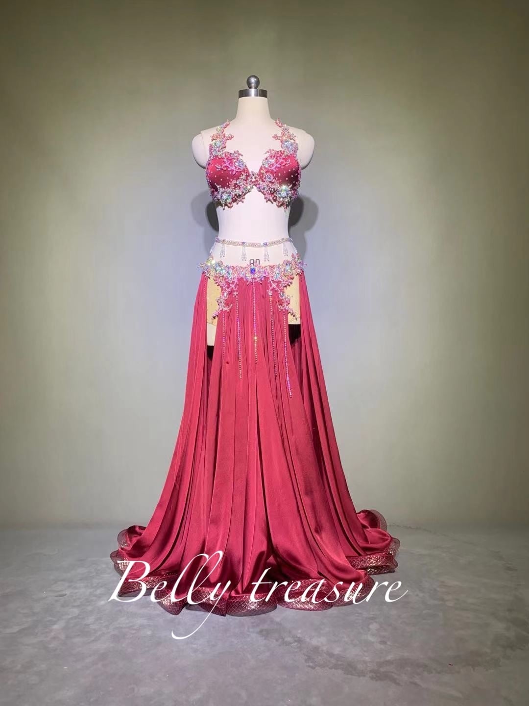 赤 レッド オリエンタル ベリーダンス衣装 オーダーメイド インナー