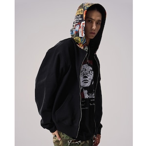 【DRIP6154】RMD Badge Print Hoodie Zipper Jacket