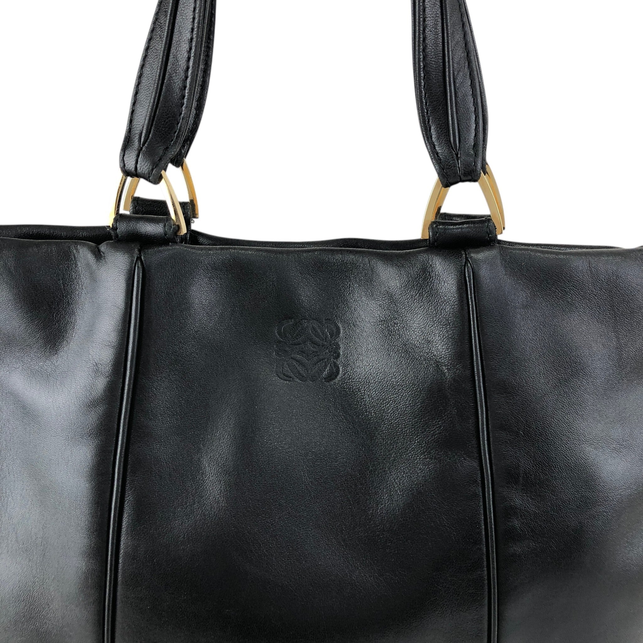 LOEWE ロエベ ハンドバッグ ブラック アナグラム ナッパレザー トート