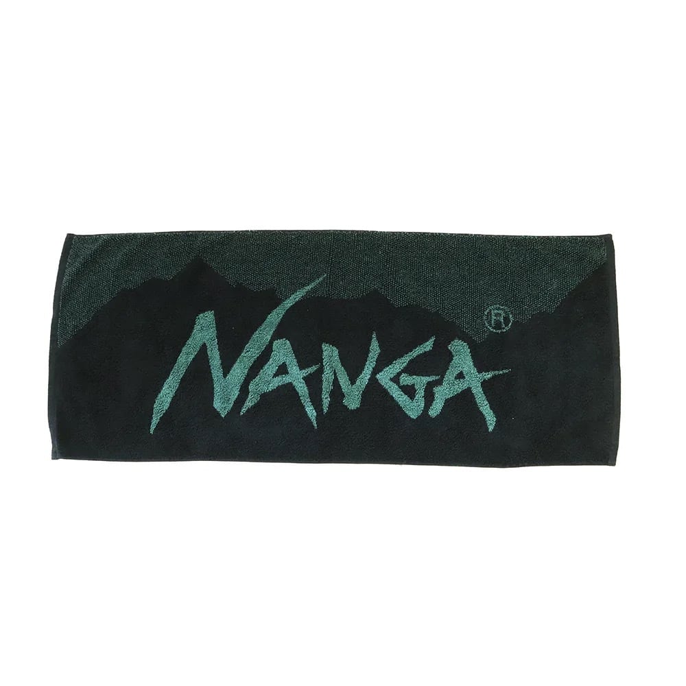 NANGA(ナンガ) NANGA LOGO FACE TOWEL / ナンガロゴフェイスタオル - FOREST×BLK