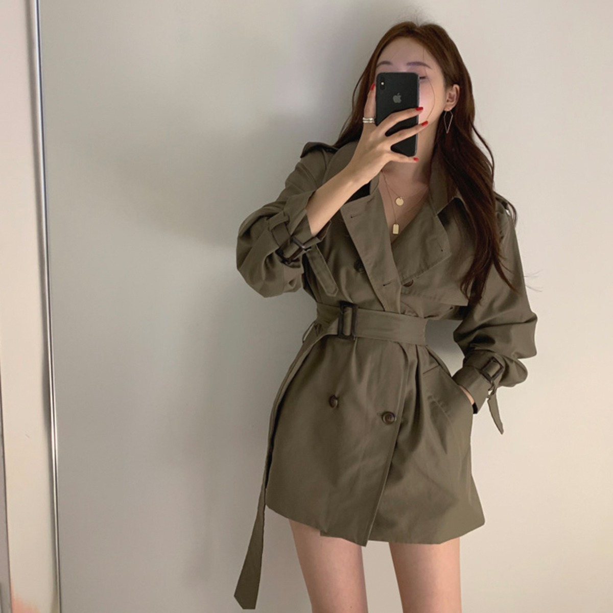 SENEE（セニー）の「waist belt trench jacket（ウエストベルト 
