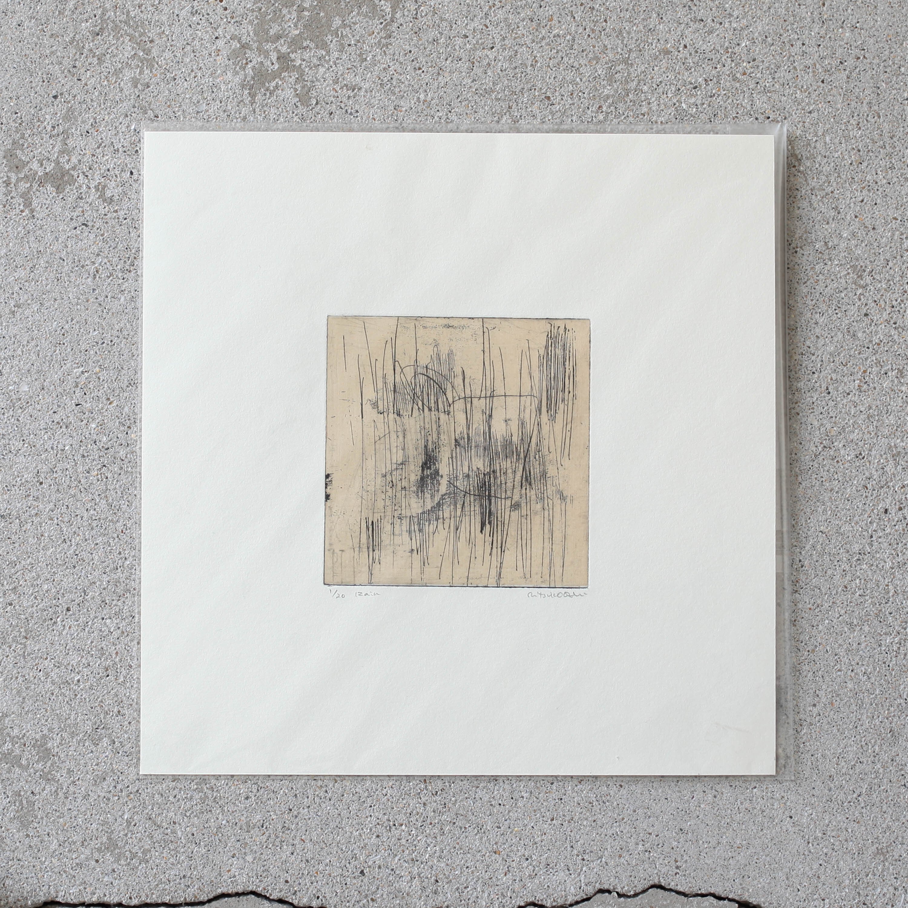 尾関立子 Ritsuko Ozeki|Rain(受注後額装)