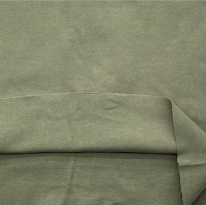 ★TB051◆2m◆綿100%30番手フライスニット生地◆カーキグリーン