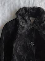 "Vintage" Velour Fur Long Coat