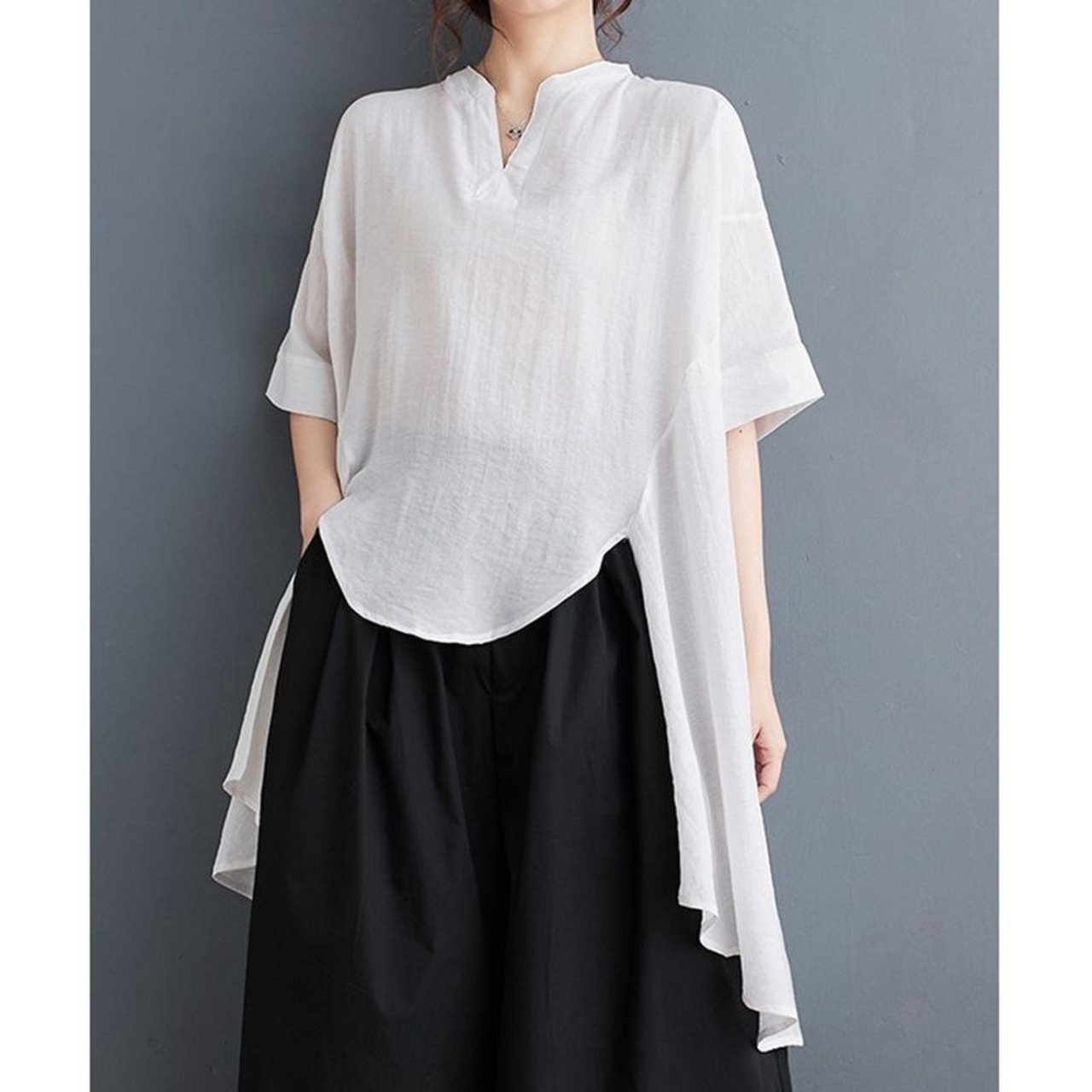 アシンメ チュニック ブラウス  30206