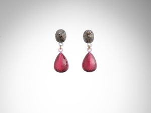 Crown Earrings Double   Pink  /  CORSARI JEWELS