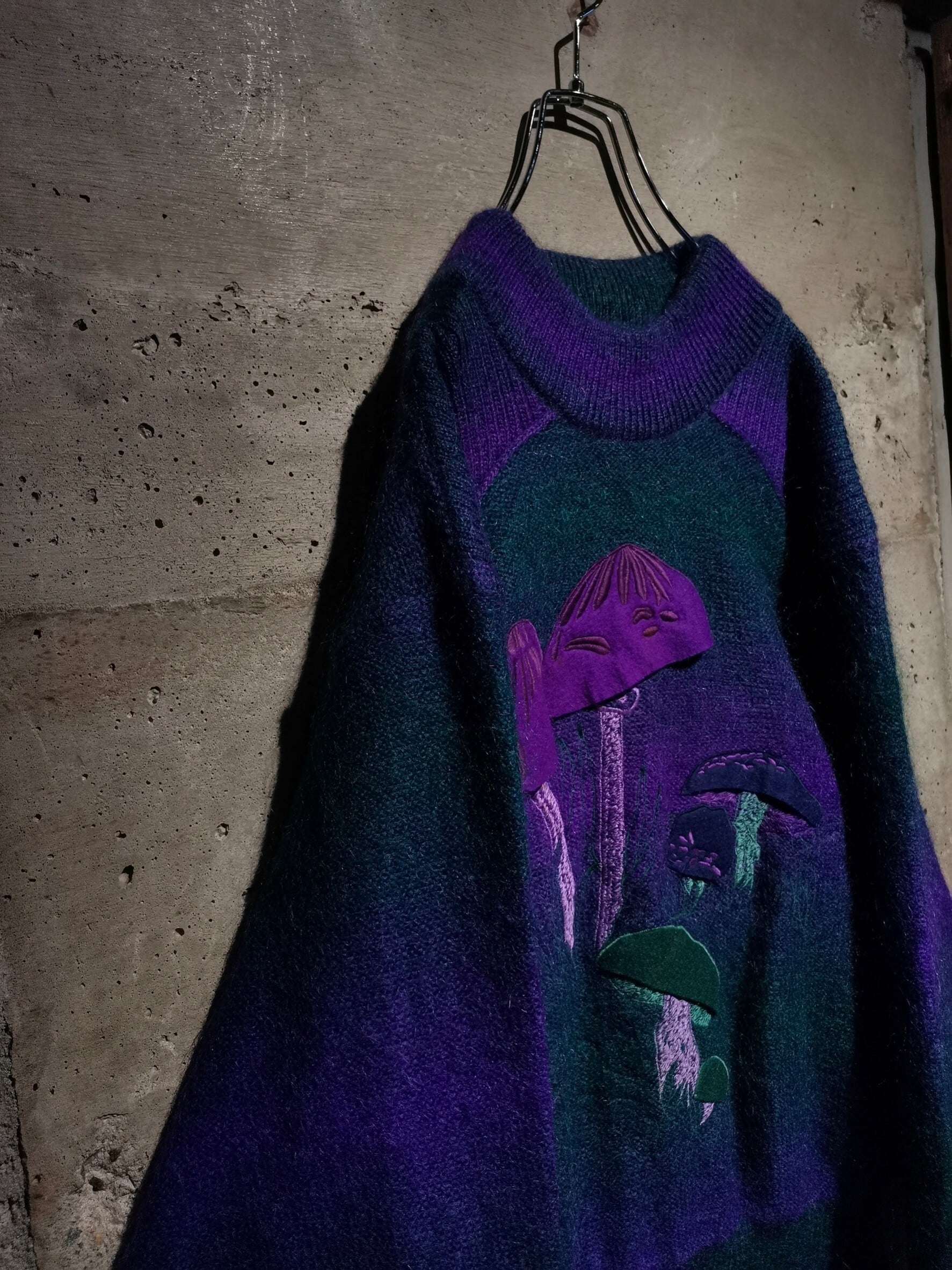 Caka】Magic Mushroom Design Vintage Loose Mohair Mix Knit | Caka 