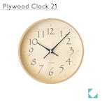 KATOMOKU plywood clock 21 km-120BL 掛け時計 ライトブラック