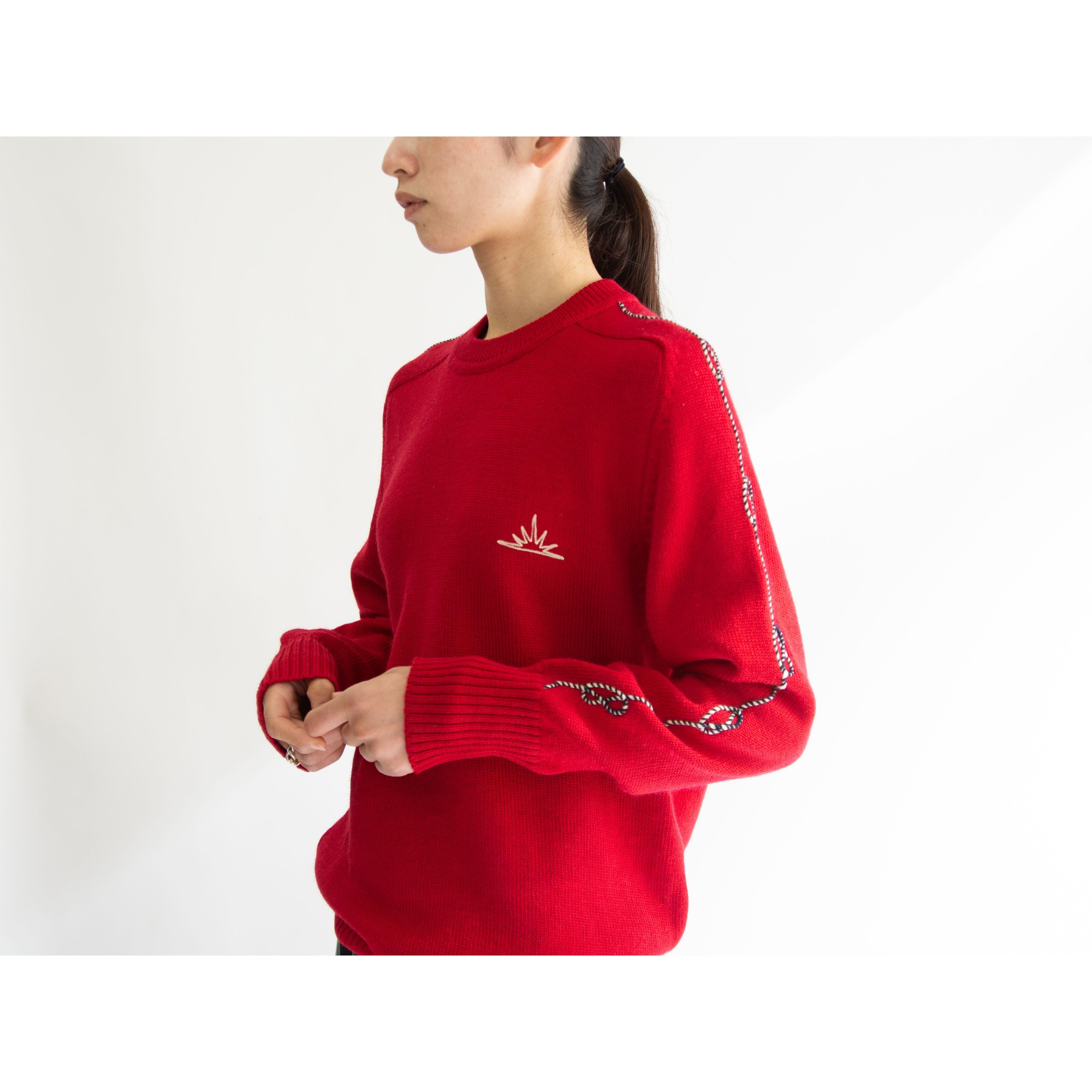 【ANDRE GHEKIERE】Wool Crew Neck Sweater(アンドレゲキエール クルーネックウールセーター ニットプルオーバー)