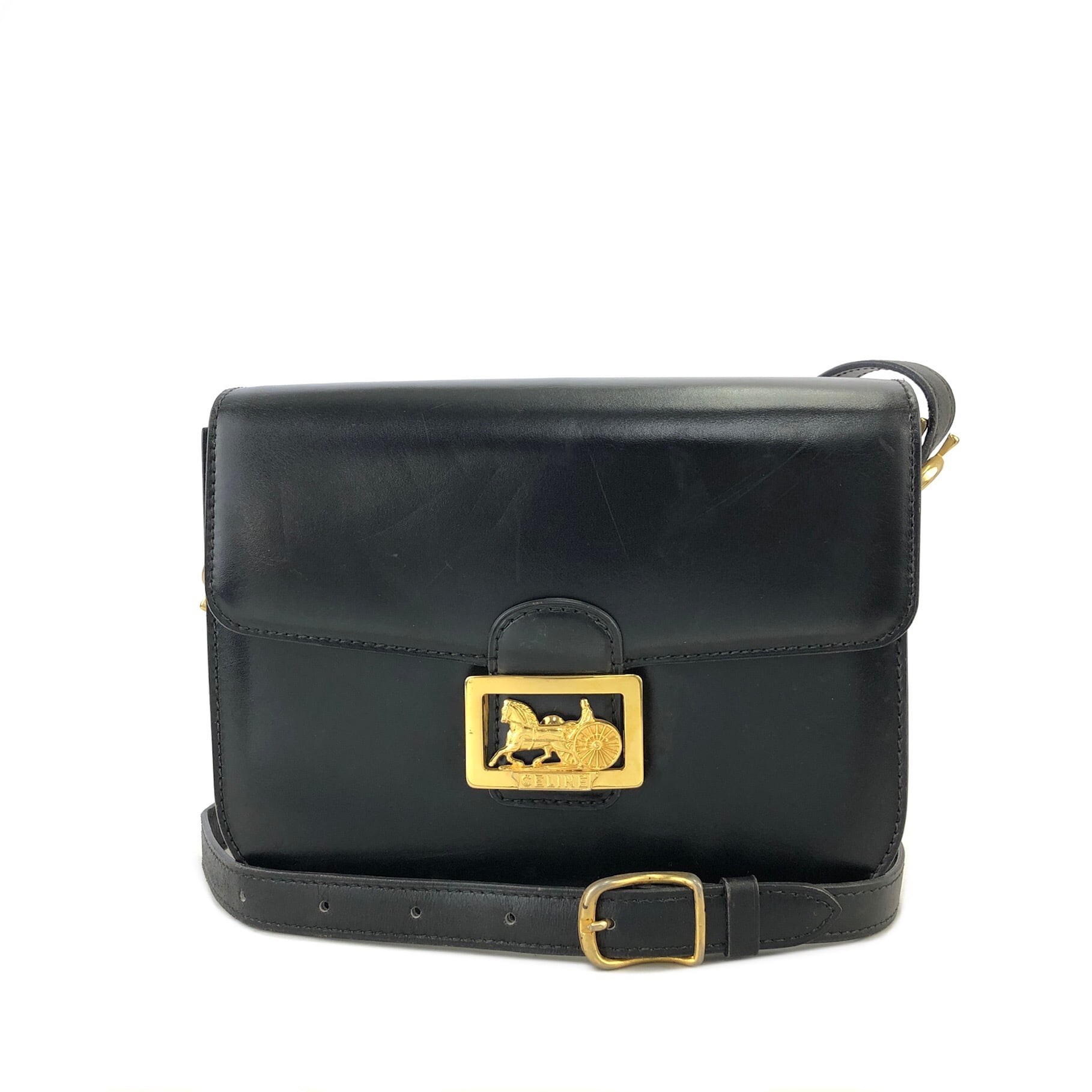 CELINE セリーヌ 馬車 ホースキャリッジ レザー クロスボディ