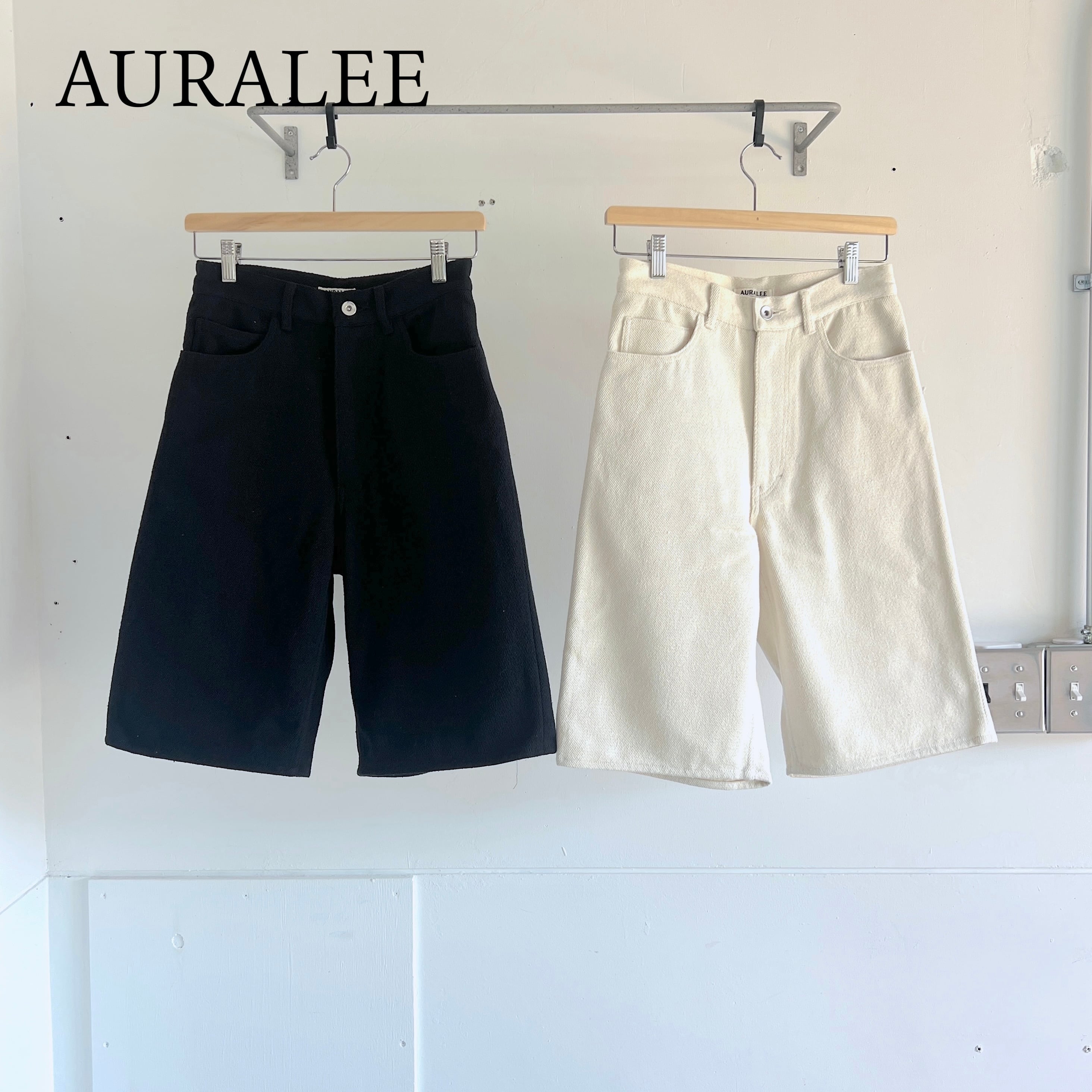 AURALEE/オーラリー・SILK NEP DENIM 5P WIDE SHORTS | a flat shop