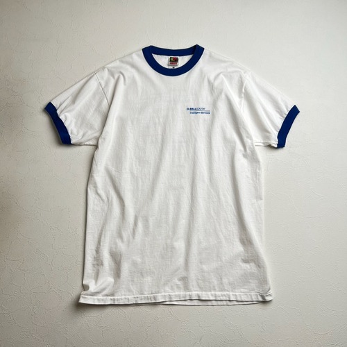 90s〜　リンガーT　両面プリント　企業　Tシャツ　XL