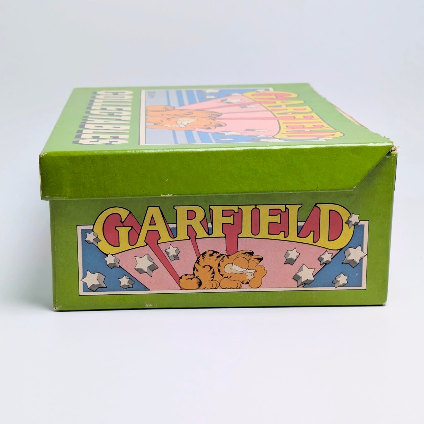 ☆ VINTAGE 1980年代初期 ☆【 Garfield ( ガーフィールド ) 】『 GARFIELD COLLECTABLES 』 収納箱 / ディスプレイボックス / お道具箱 / ステーショナリー 〚アメリカン雑貨 アメトイ〛