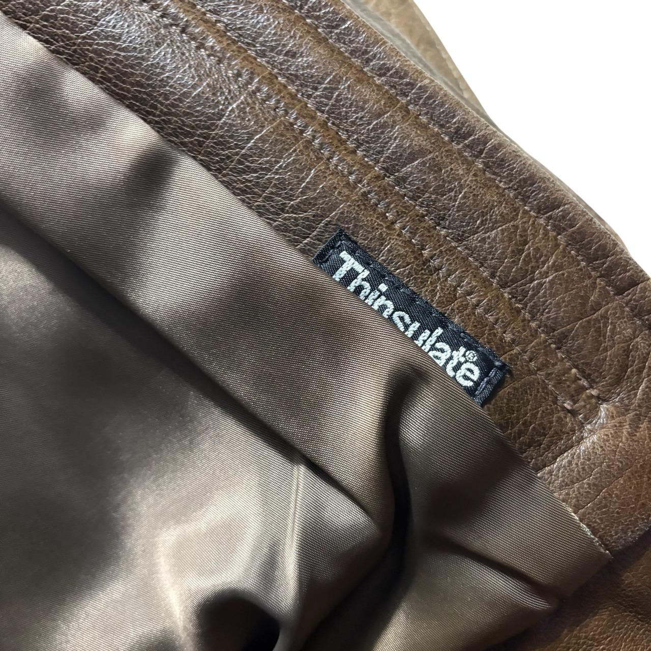 vintage ~1990’s GOLDEN BEAR leather hi-neck jacket