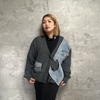 デニムドッキングニットカーデ