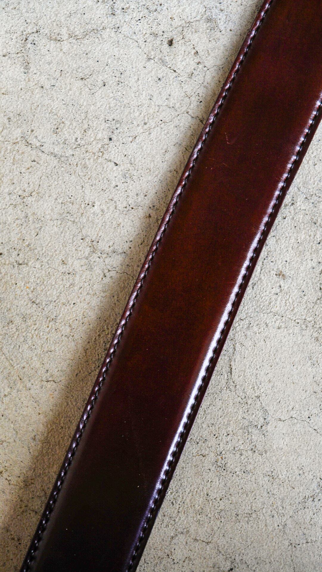 USED】ALDEN オールデン シェルコードバン ドレス ベルト《ブラウン 茶  