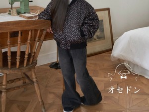【Banana J】トランペットデニムパンツ ブラック 80〜130cm 241112