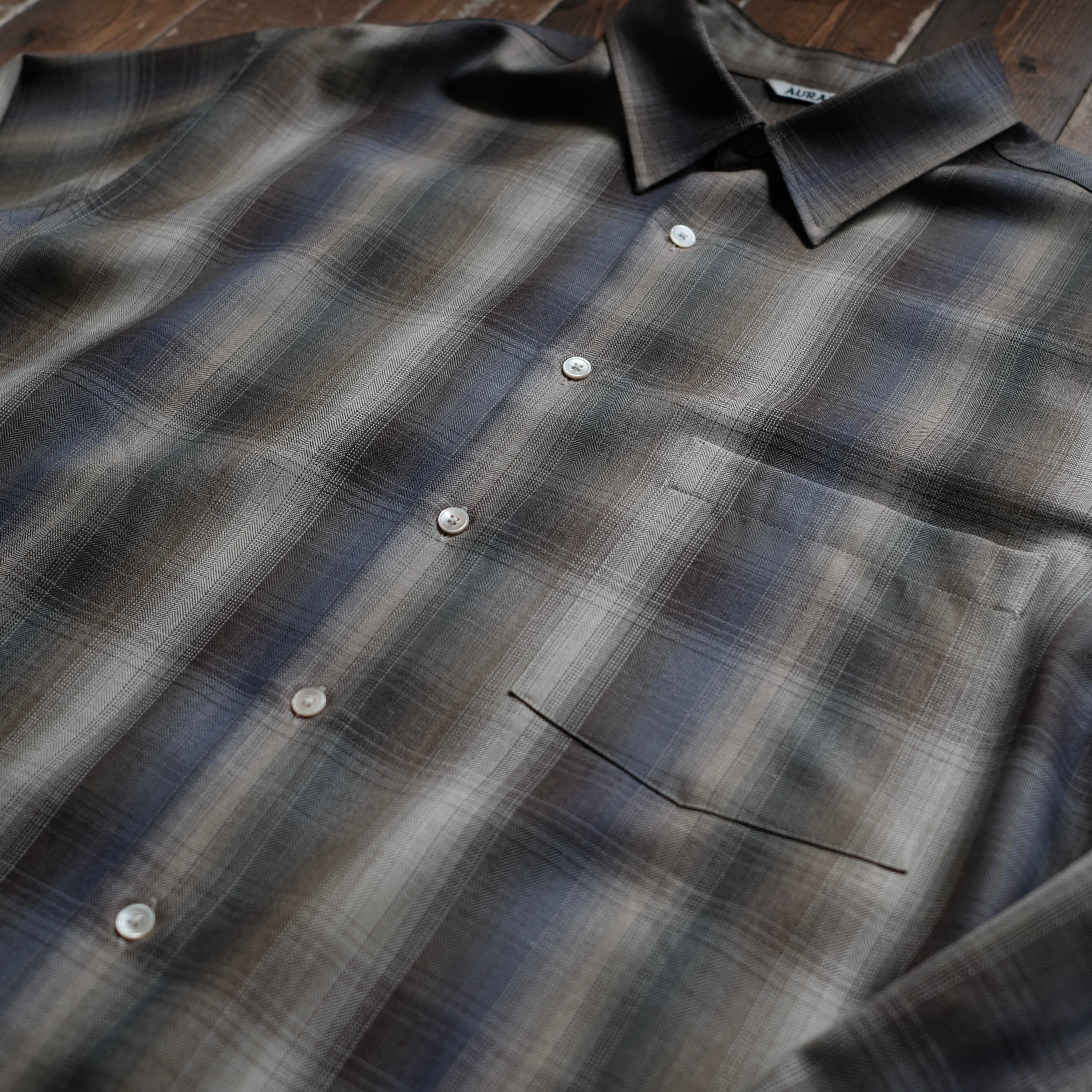 AURALEE 25AW LIGHT WOOL CHECK SHIRT | safarionline