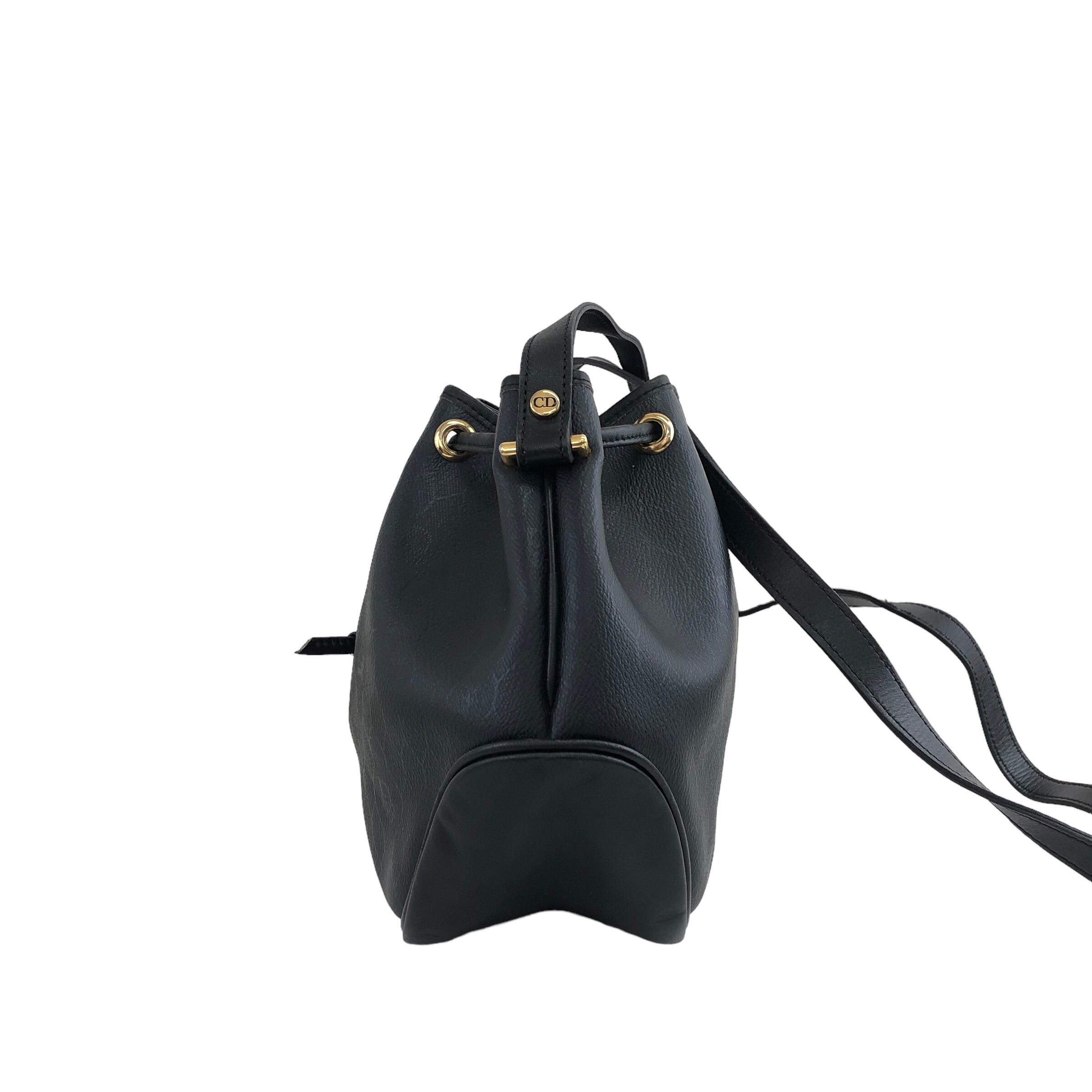 クリスチャンディオール 巾着バッグ ヴィンテージ ハニカム柄 Christian Dior クリスチャン ディオール ハニカム柄 PVC レザー