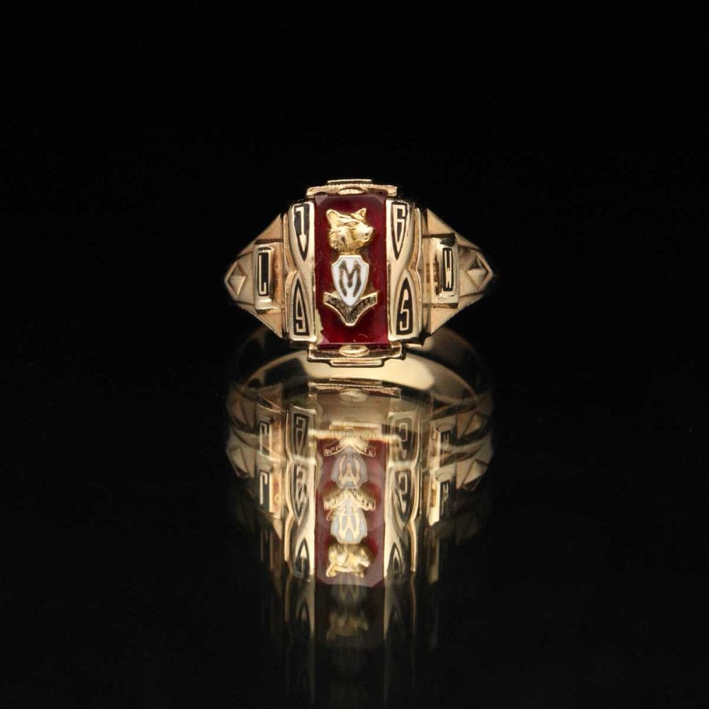 アクセサリー K10YG JOSTEN College Ring 1965 Vintage K10YG JOSTEN College Ring 1965 Vintage