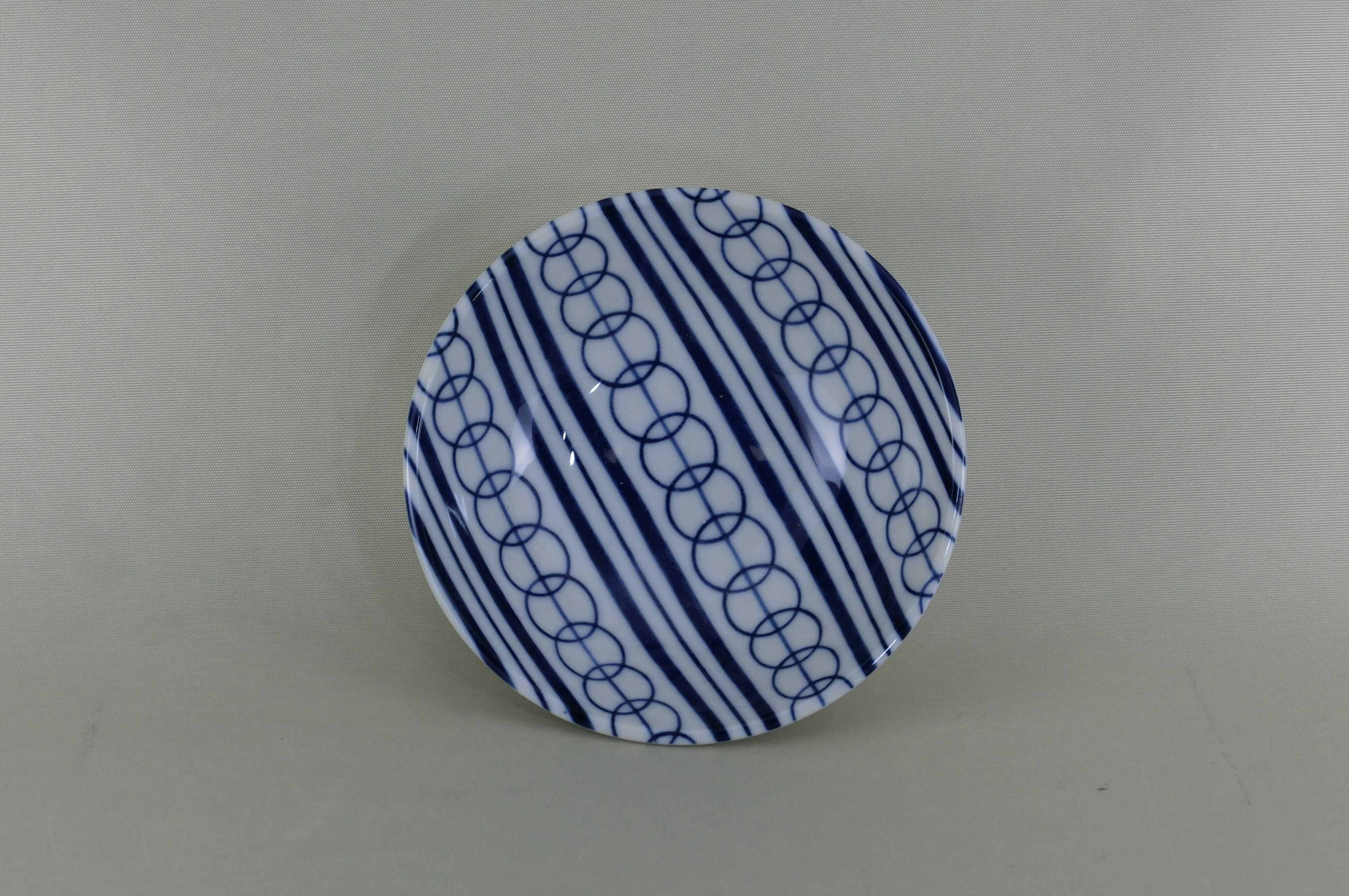 藍小紋伝統柄シリーズ　小鉢（輪つなぎ）