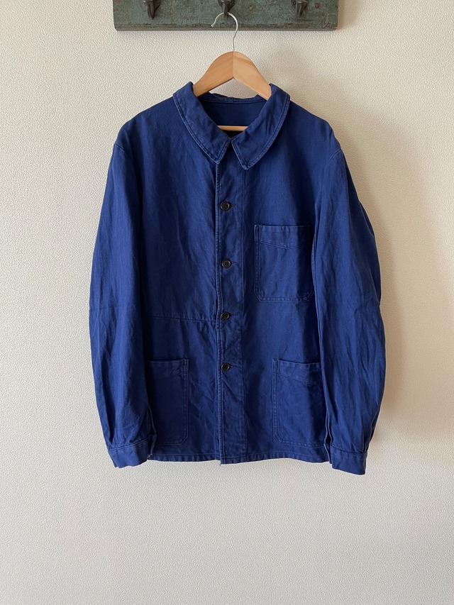 1940/50s French vintage cotton Blue Work Jacket