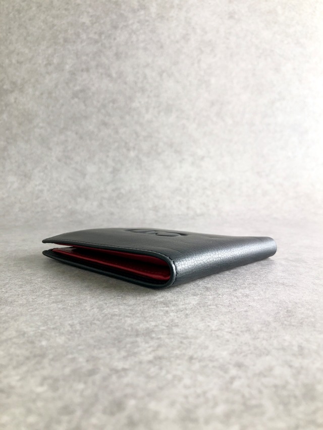 Christian Dior クリスチャン ディオール 財布 ブラック CD型押し レザー 二つ折り財布 vintage ヴィンテージ オールド 7ctetb