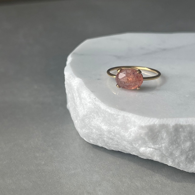 14kgf / Strawberry quartz ring