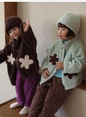 マルディアンバー / Mardi Amber / ミントチョコフリースジップアップ / 韓国子供服 / キッズ / 26winter〖取寄〗*XS~XXL*