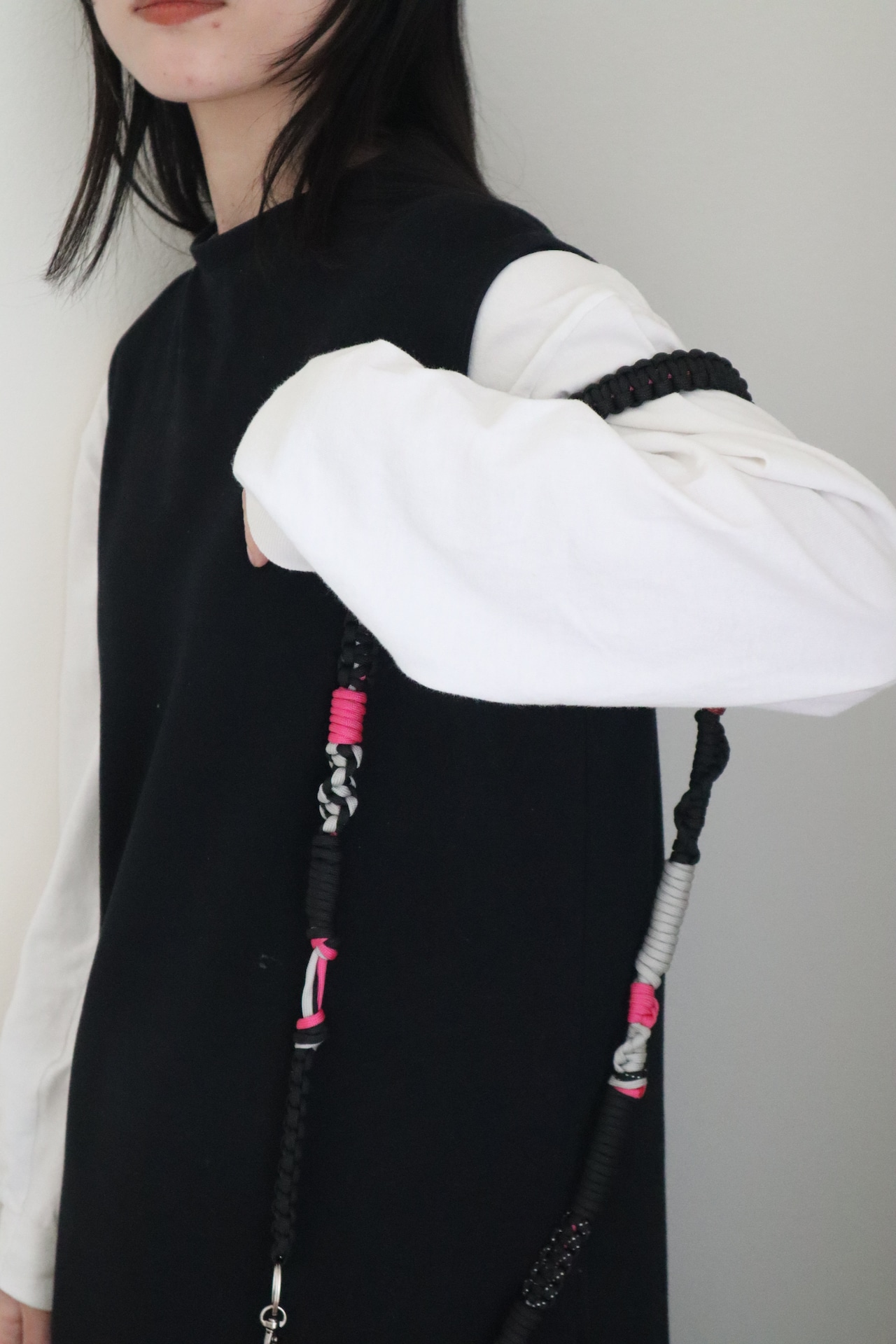 LONG random braid 〈cherry pink black〉 | chaskip