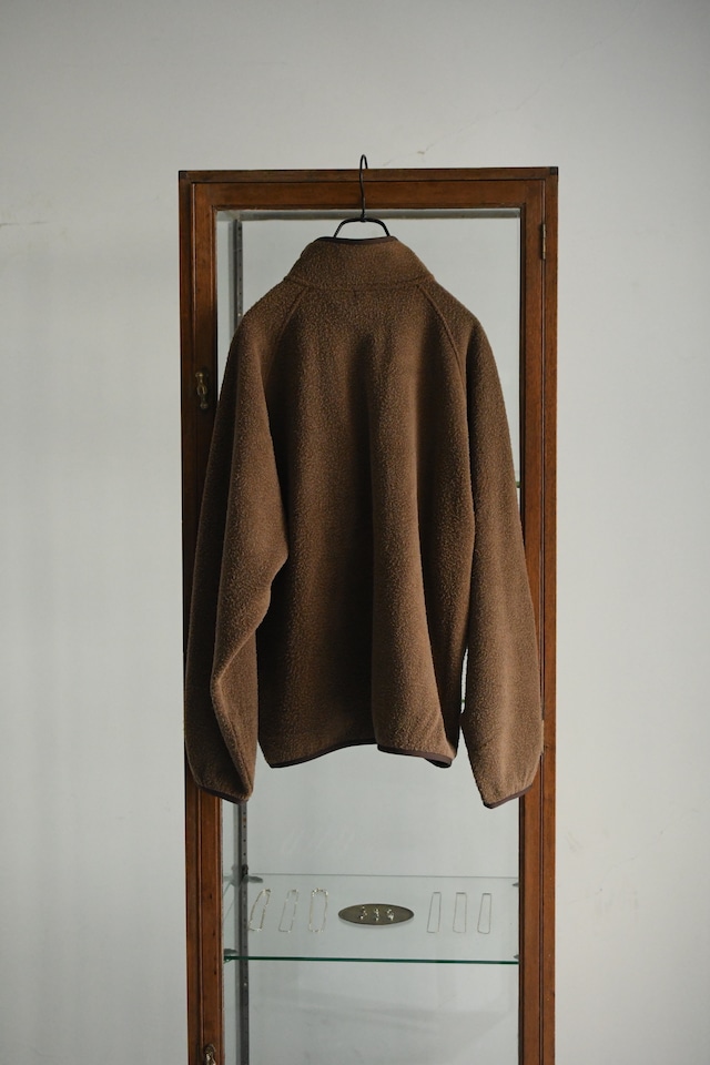 A.PRESSE / Vintage Silk Fleece Harf ZIP Jacket (Brown)