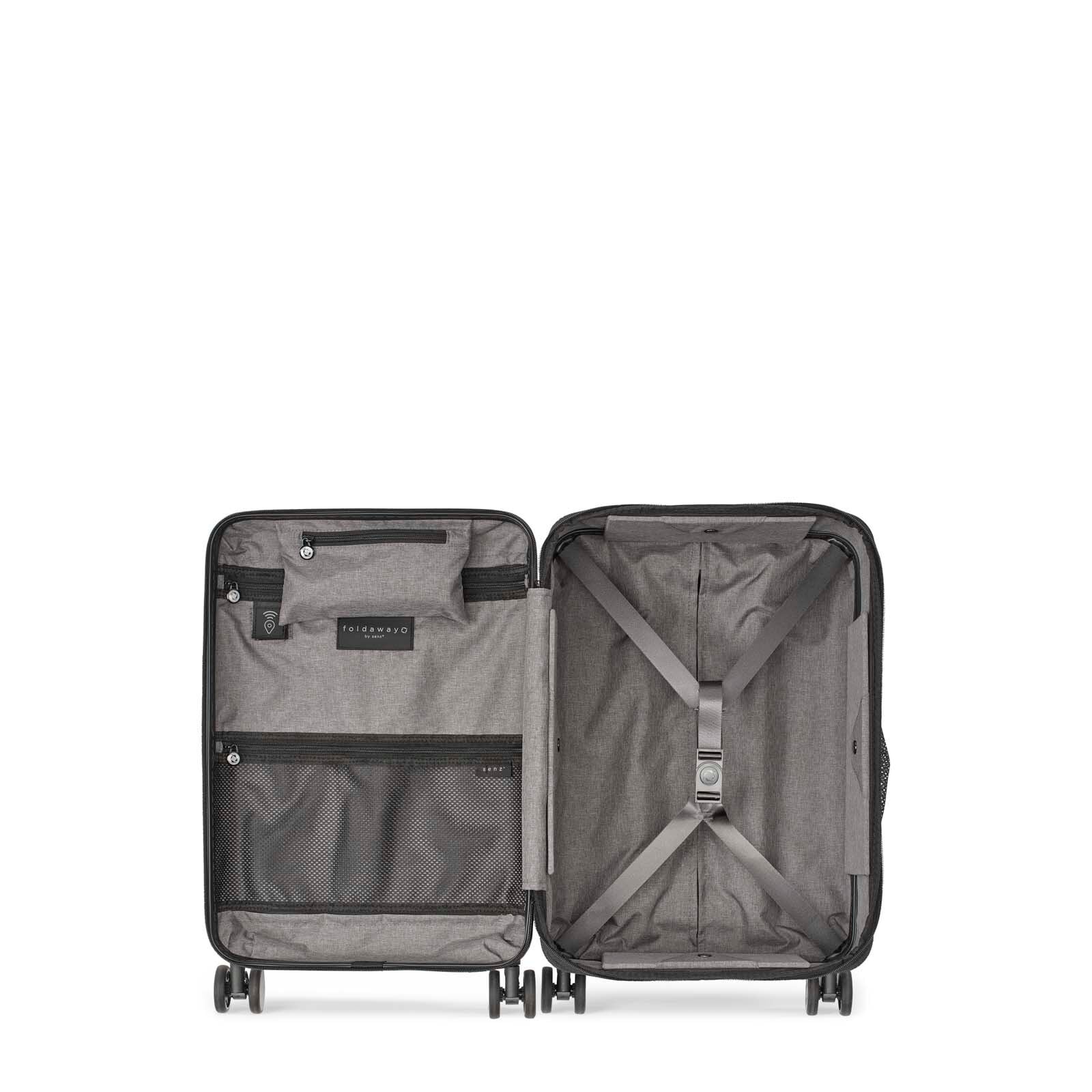 senz° foldaway carry on trolley pure black 8801 センズ キャリー