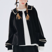 【2color】配色ラインセーラー風ブルゾン i0165