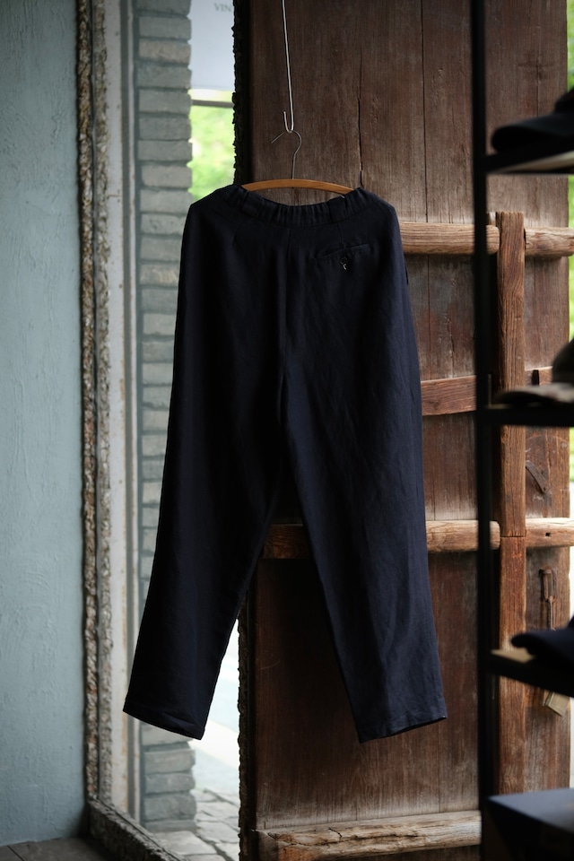 Utah/"Giorgio Sant'Angelo" 3-tuck linen trousers