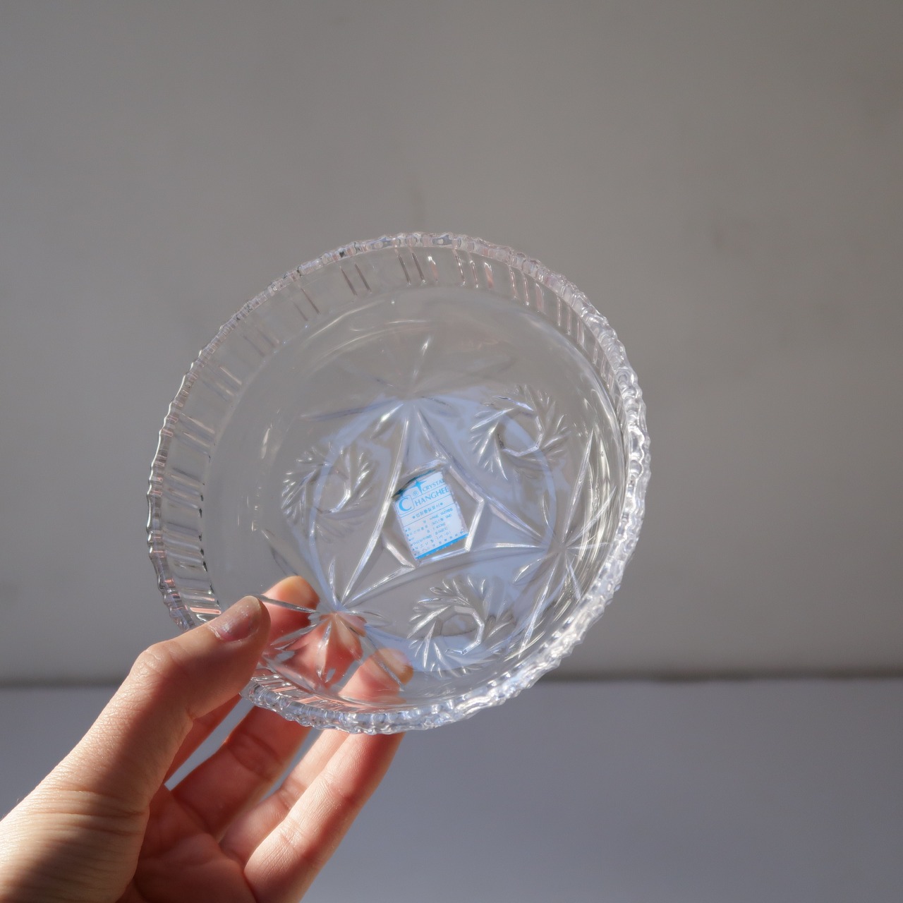 雪模様のガラス器